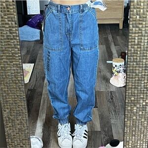 Size 5 Cargo Style Denim Jean Joggers